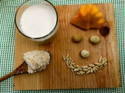 hacer leche vegetal de macadamia y piñones